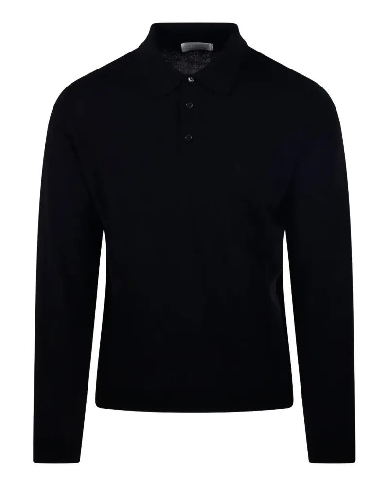 Roberto Collina long-sleeve polo-collar sweater - Schwarz Schwarz