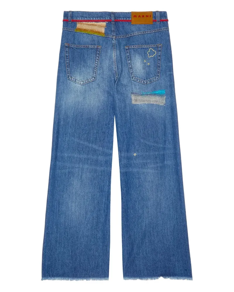 Marni Jeans im Patchwork-Look - Blau Blau