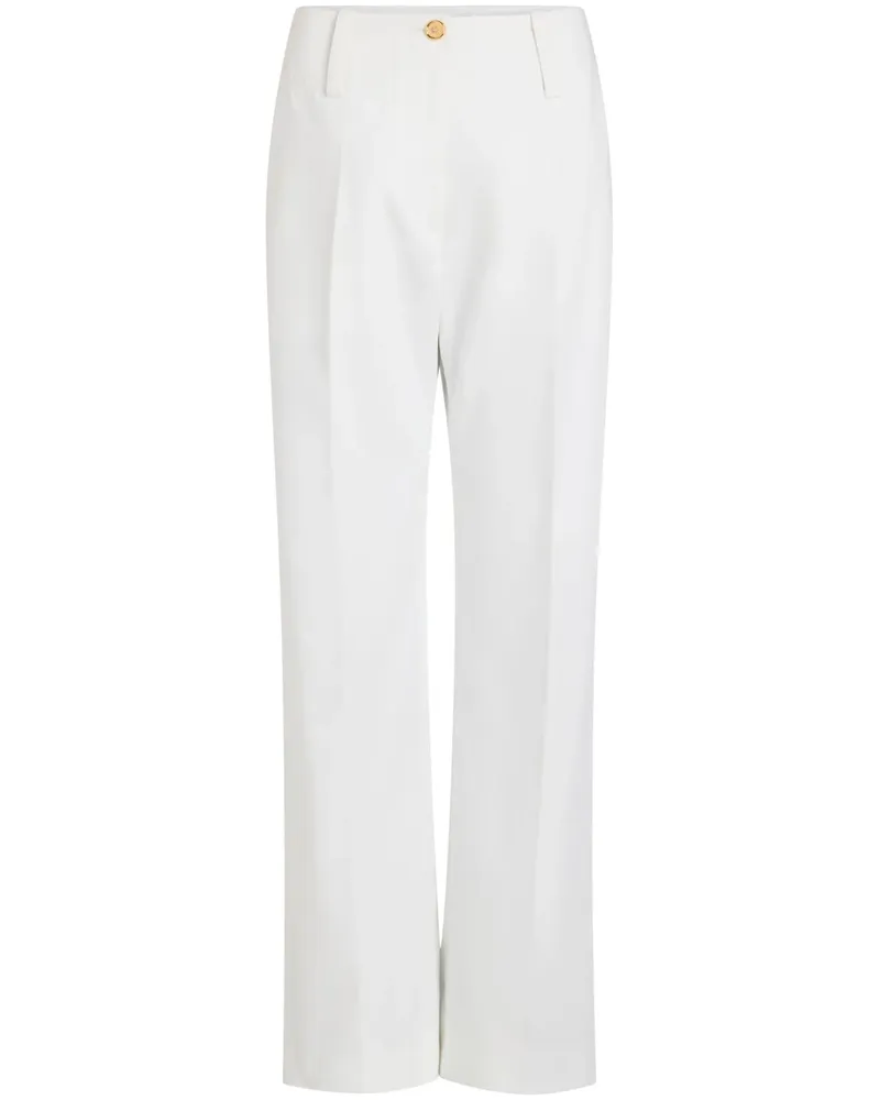 Patou Gabardine-Hose mit weitem Bund - Weiß Weiß