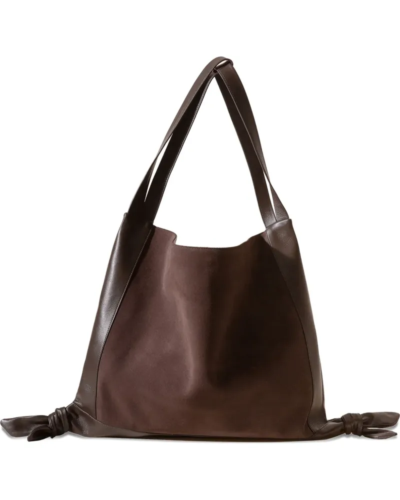 HEREU Schultertasche mit Knotendetail - Braun Braun