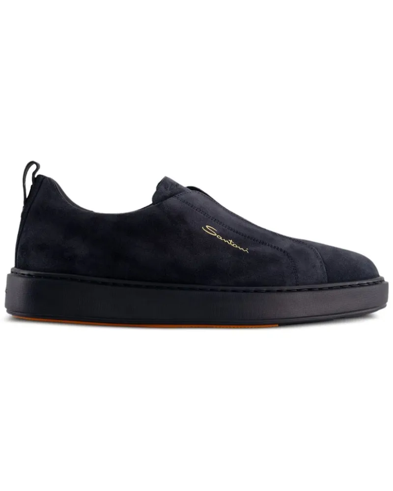 Santoni Klassische Slip-On-Sneakers - Blau Blau