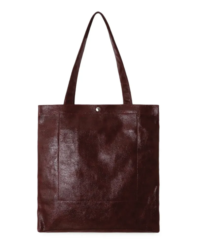 Lancaster Tote Bag mit Knitteroptik - Rot Rot