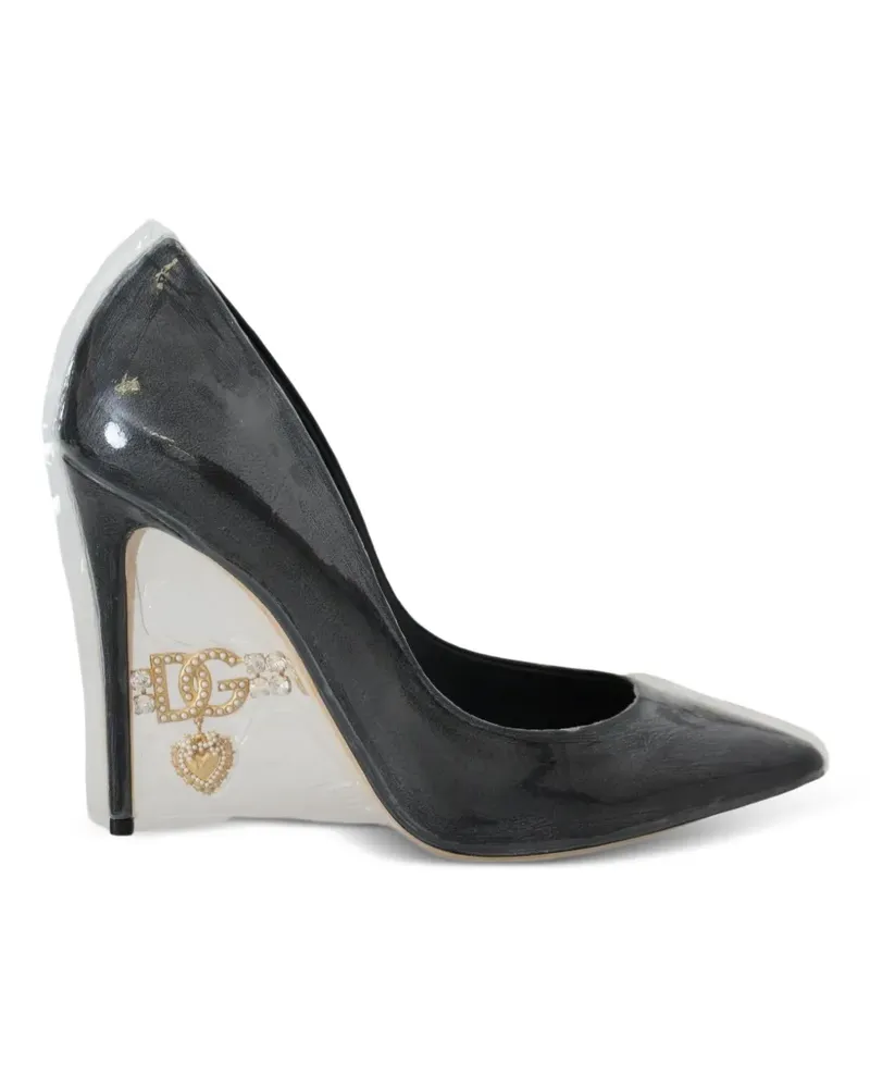 Dolce & Gabbana logo-charm pumps - Schwarz Schwarz