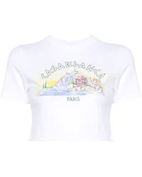 Casablanca Paris Mountain River T-Shirt mit Print Weiß