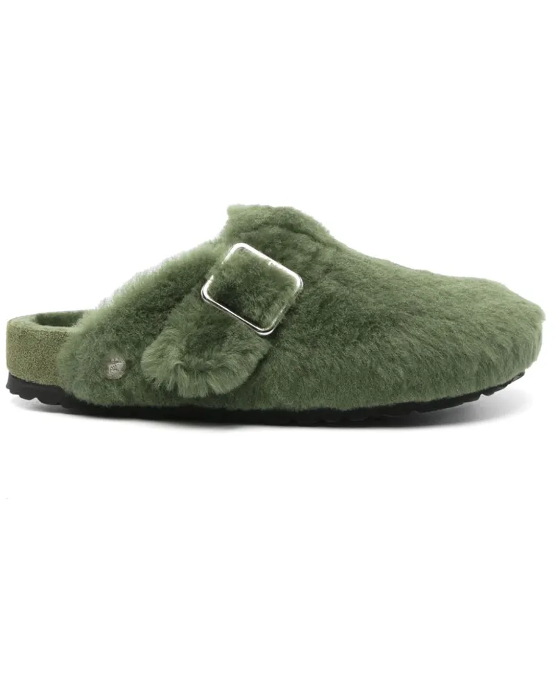Birkenstock Boston 1774 Slipper mit Shearling - Grün Grün