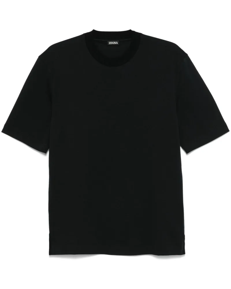 Ermenegildo Zegna T-Shirt mit rundem Ausschnitt - Schwarz Schwarz