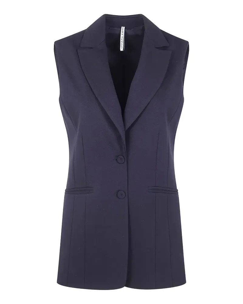 Liviana Conti Logan Weste mit Knöpfen - Blau Blau