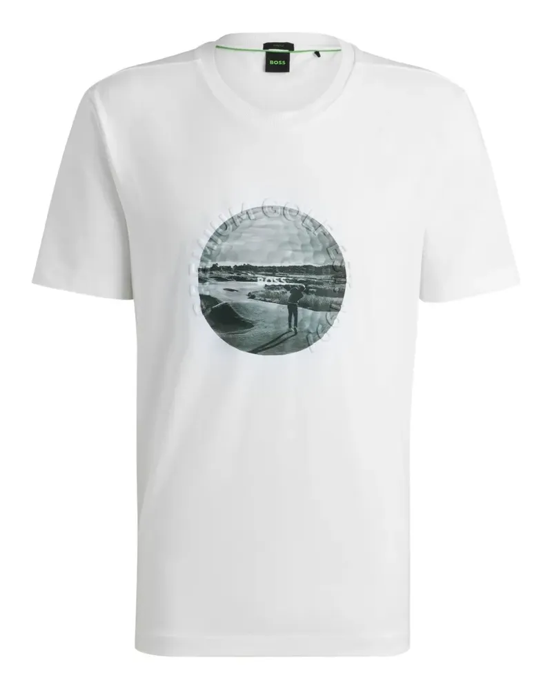 HUGO BOSS T-Shirt mit grafischem Print - Weiß Weiß
