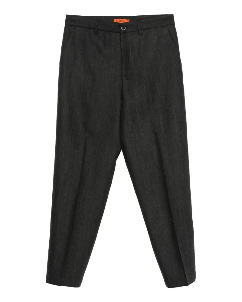 BARENA Gerade Life Hose mit Fischgrätenmuster - Grau Grau