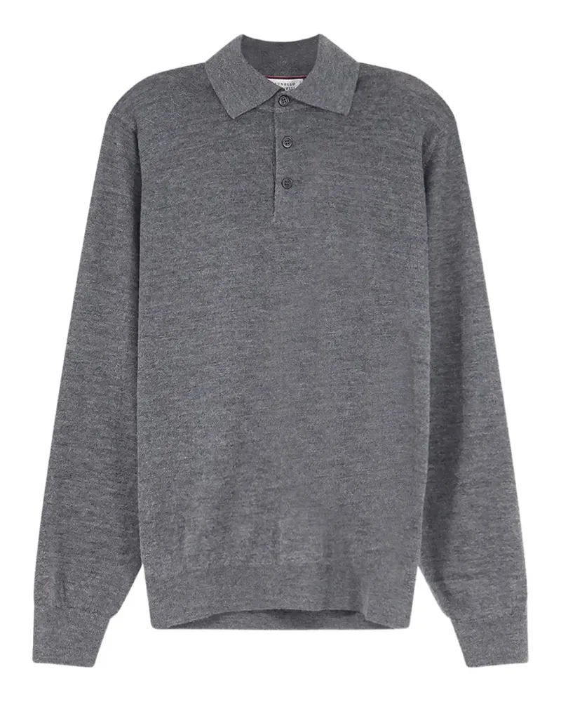 Brunello Cucinelli long-sleeve polo shirt - Grau Grau