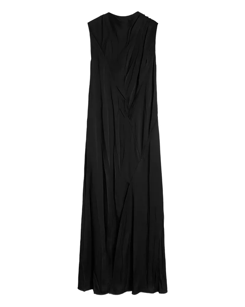 Jil Sander Maxikleid aus Satin - Schwarz Schwarz