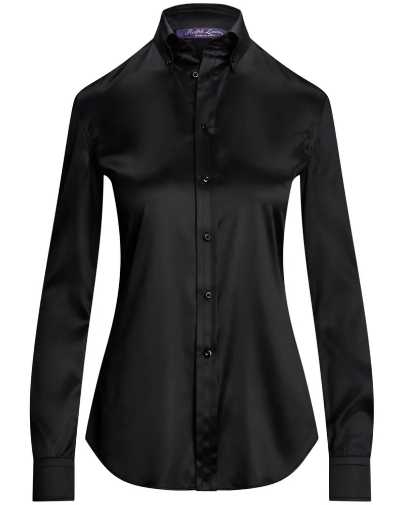Ralph Lauren Hemd aus Seidenstretch - Schwarz Schwarz