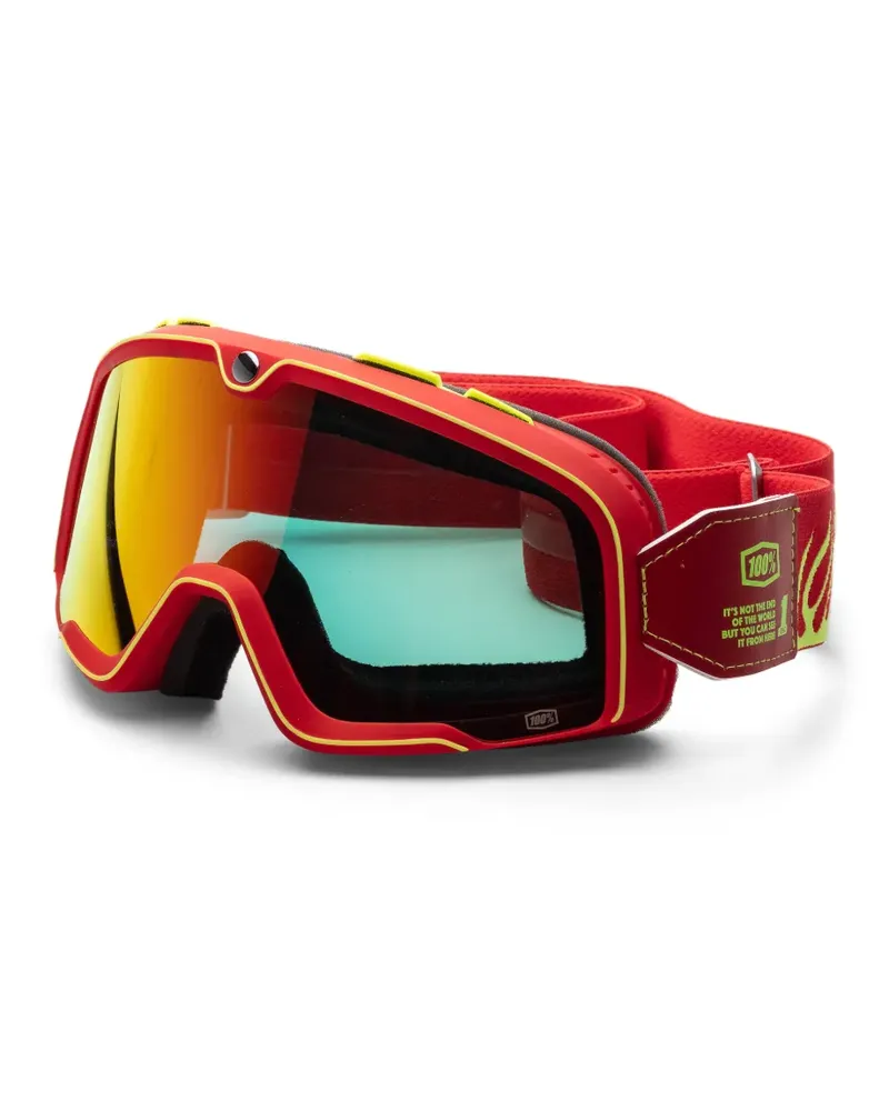 100% Eyewear Barstow Moto Shield Sonnenbrille - Rot Rot