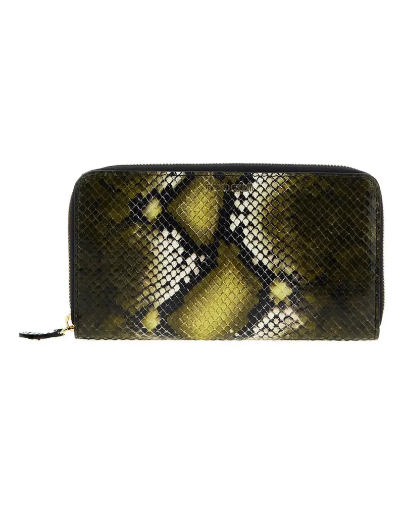 Roberto Cavalli snake-effect wallet - Grün Grün