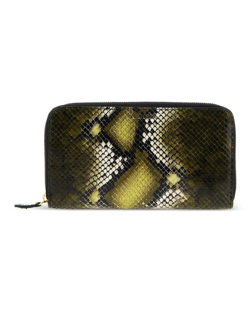Roberto Cavalli snake-effect wallet - Grün Grün