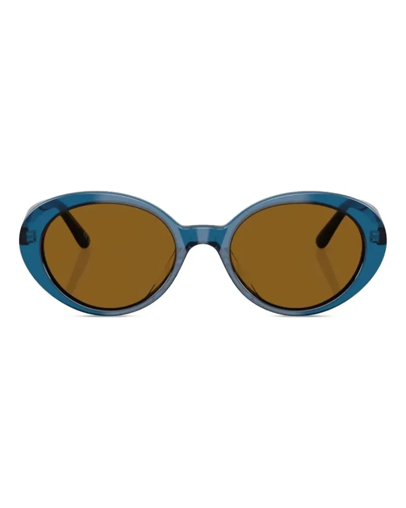 Oliver Peoples Lumar Sonnenbrille mit ovalem Gestell - Blau Blau