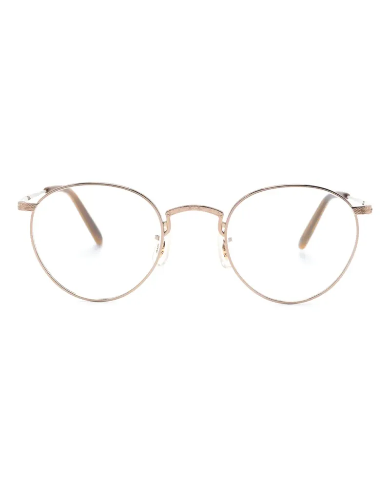 Oliver Peoples Brille aus Titan mit rundem Gestell - Gold Gold