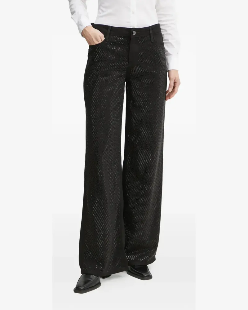 Guess Hose mit Strass - Schwarz Schwarz