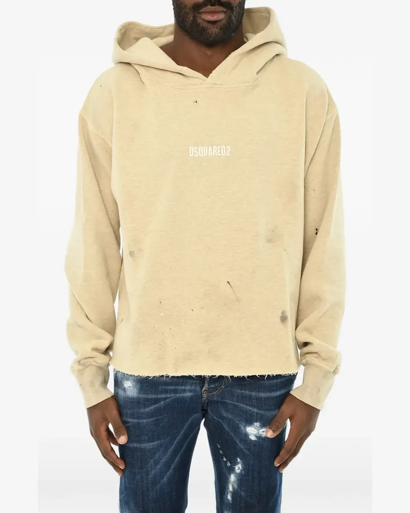Dsquared2 logo-print hoodie - Nude Nude