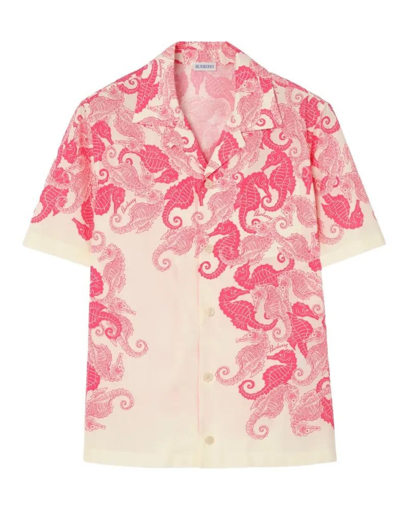 Burberry relaxed fit Seahorses cotton shirt - Rosa Rosa