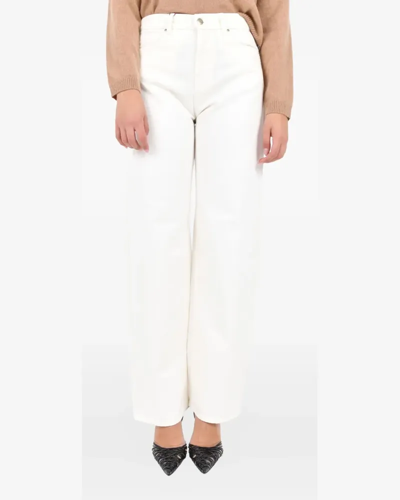 Max Mara logo-patch jeans - Weiß Weiß