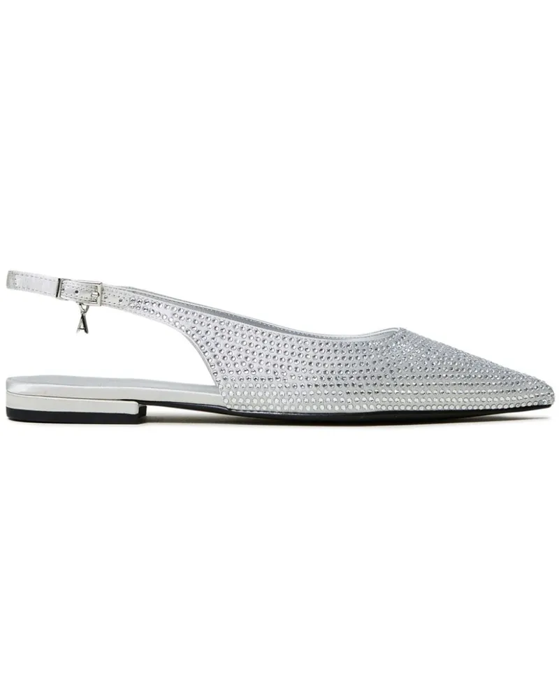 Twin-Set Ballerinas mit Strass - Silber Silber
