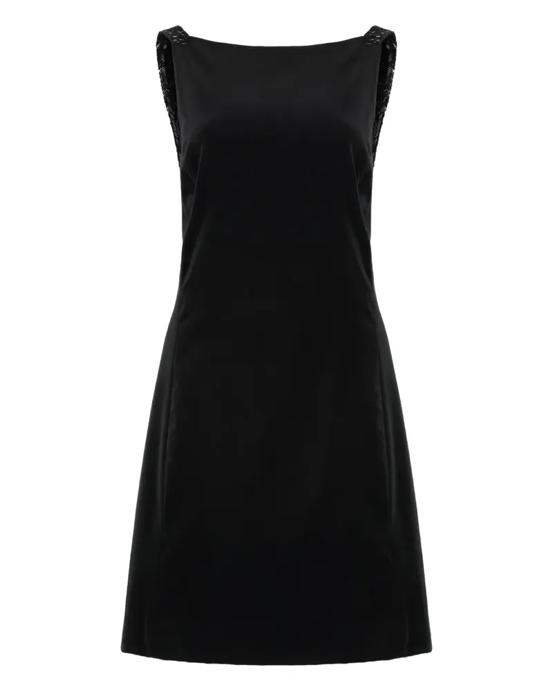 Ralph Lauren Minikleid aus Samt - Schwarz Schwarz