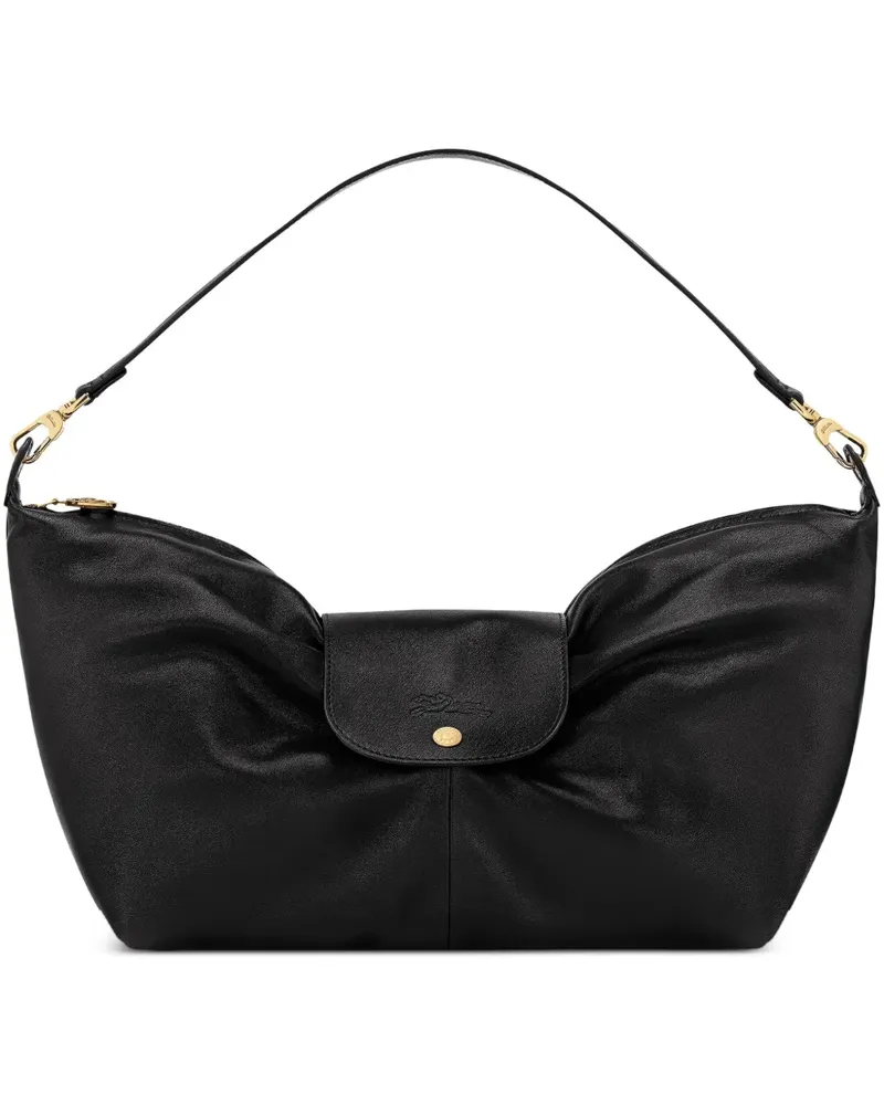 Longchamp Große Le Pilage Xtra Schultertasche mit Klappe - Schwarz Schwarz