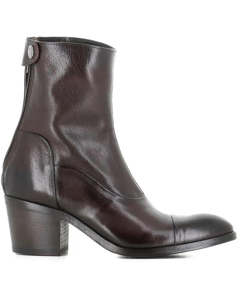 Alberto Fasciani 65mm cap-toe heeled boots - Braun Braun
