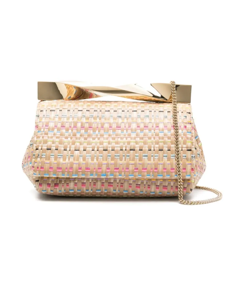 Aquazzura Mini Twist Bast-Clutch - Nude Nude
