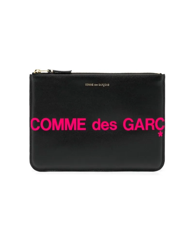Comme des Garçons Portemonnaie mit Logo-Print - Schwarz Schwarz