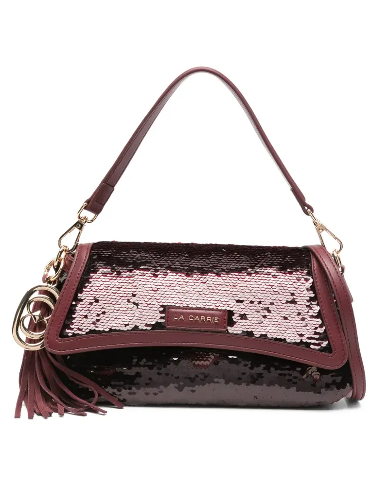 LA CARRIE Night sequin tassel clutch bag - Rot Rot
