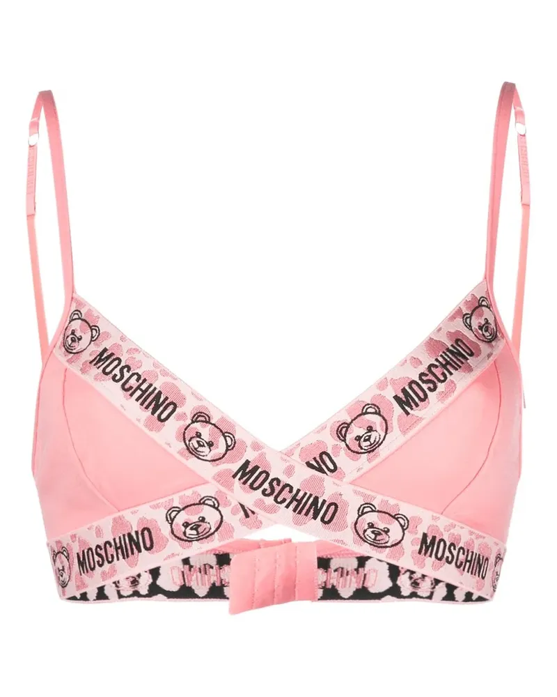 Moschino Bralette mit Logo - Rosa Rosa