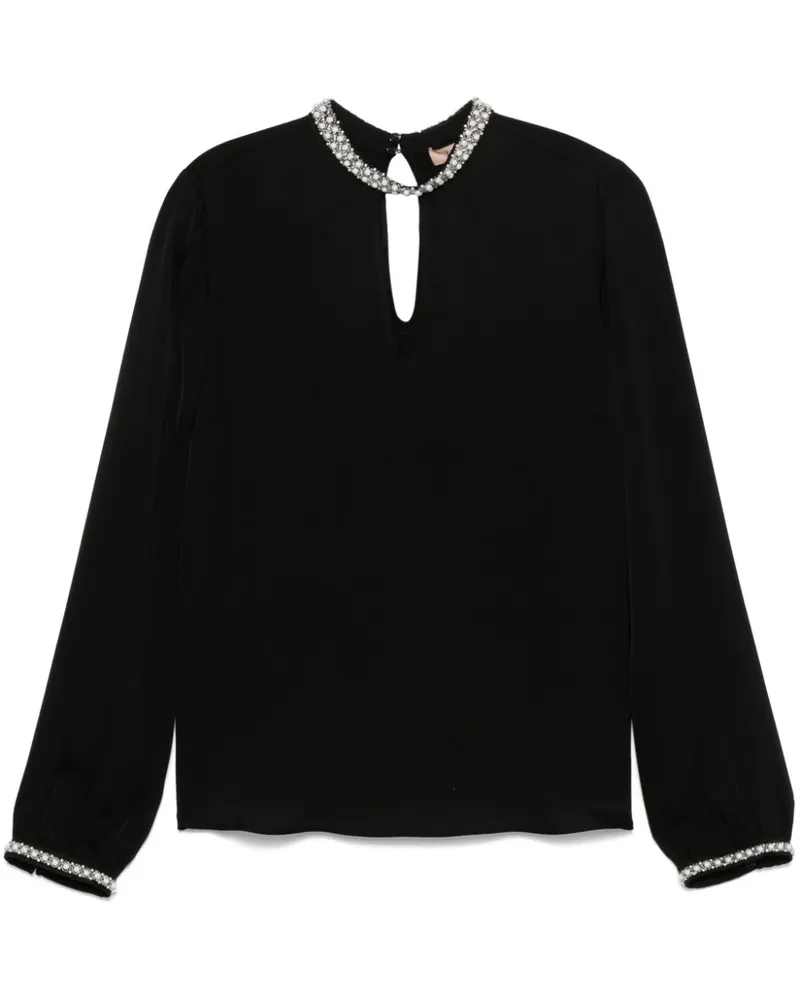 Twin-Set Bluse aus Krepp - Schwarz Schwarz
