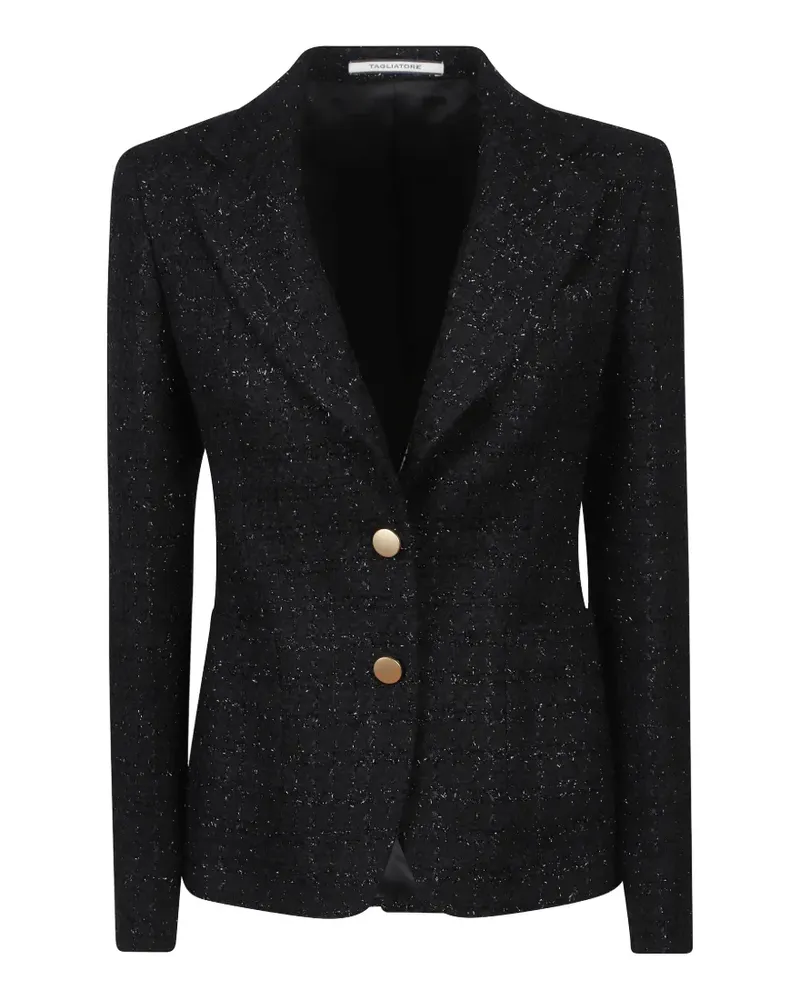 Tagliatore bouclé-knit tailored blazer - Schwarz Schwarz