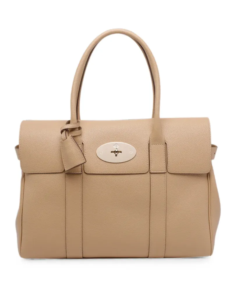 Mulberry small Bayswater leather tote bag - Nude Nude