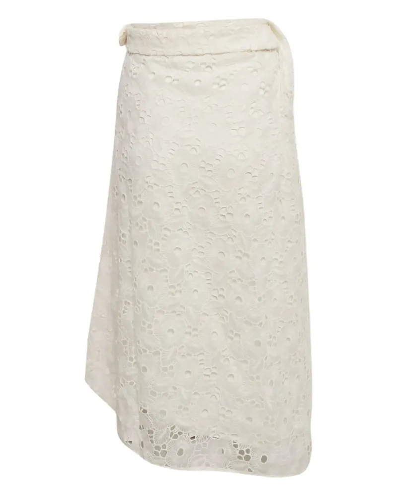 Victoria Beckham Midirock aus Spitze - Weiß Weiß