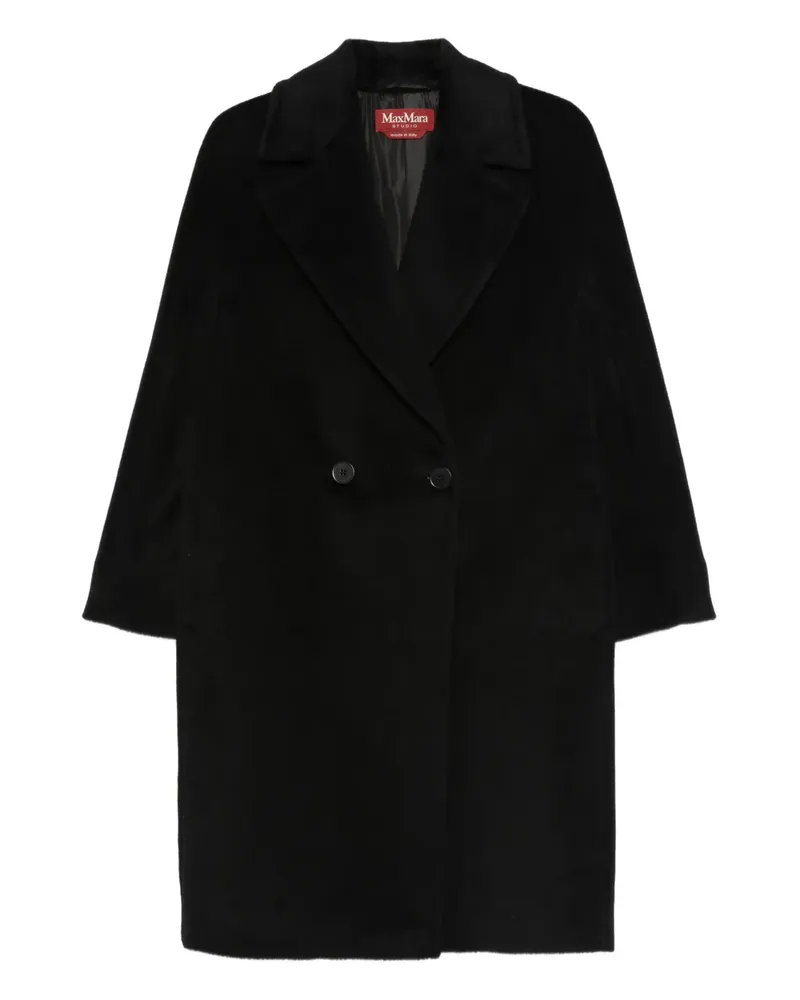 Max Mara Doppelreihiger Tokyo Mantel - Schwarz Schwarz