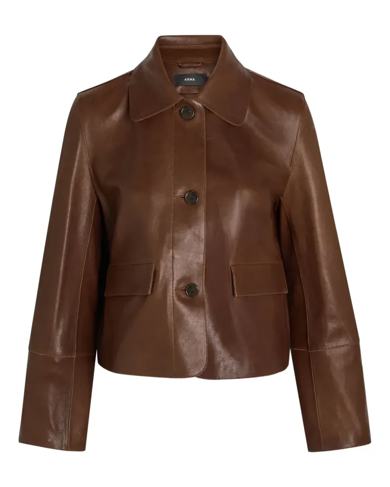 Arma button-fastening pocket-chest jacket - Braun Braun