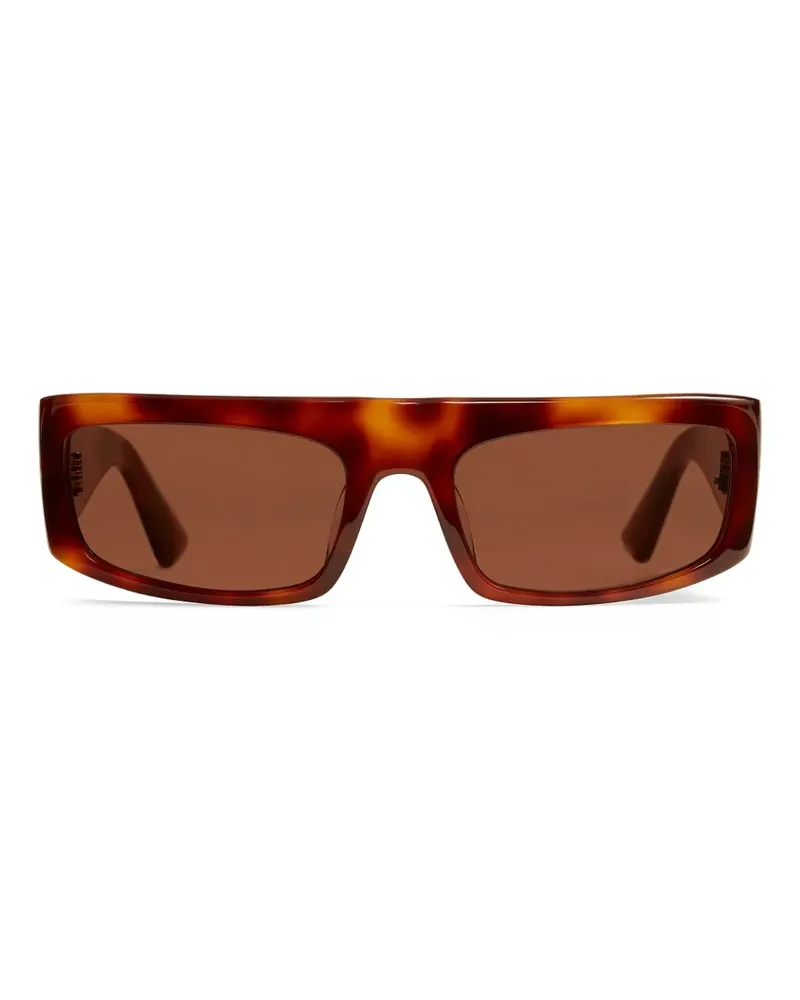 KHAITE Sonnenbrille mit eckigem Gestell - Braun Braun