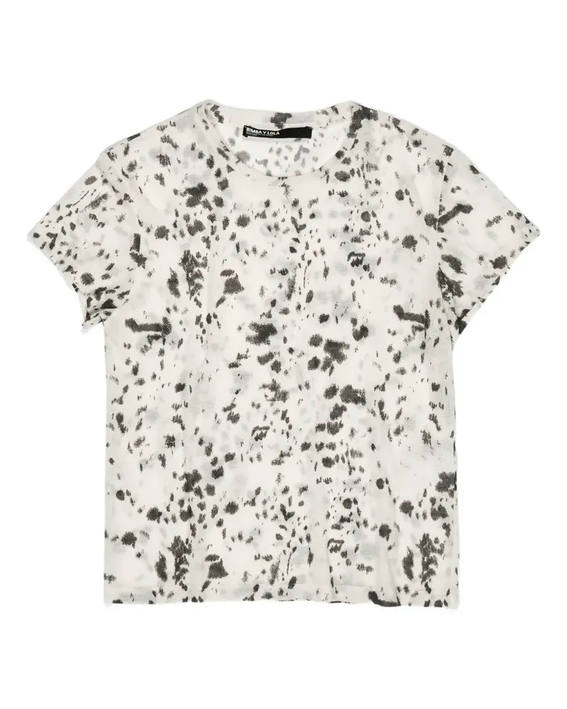 BIMBA Y LOLA T-Shirt mit Print - Nude Nude