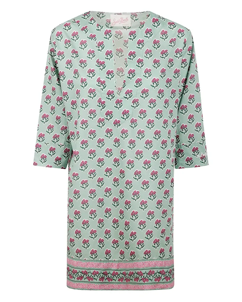 MC2 Saint Barth Kleid mit Blumen-Print - Grün Grün