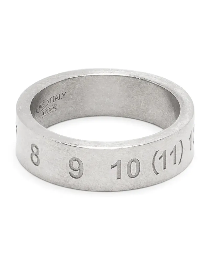 Maison Margiela Ring mit Nummern-Logo - Silber Silber