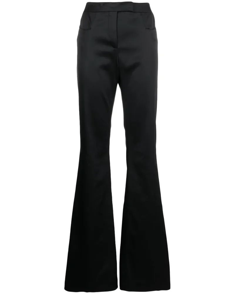 Tom Ford Ausgestellte Satinhose - Schwarz Schwarz