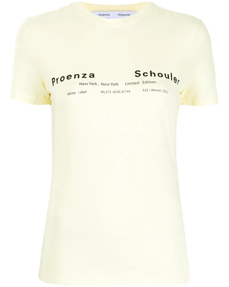 Proenza Schouler T-Shirt mit Logo-Print - Gelb Gelb