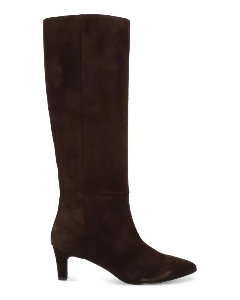 Via Roma 15 Wildlederstiefel mit spitzer Kappe - Braun Braun