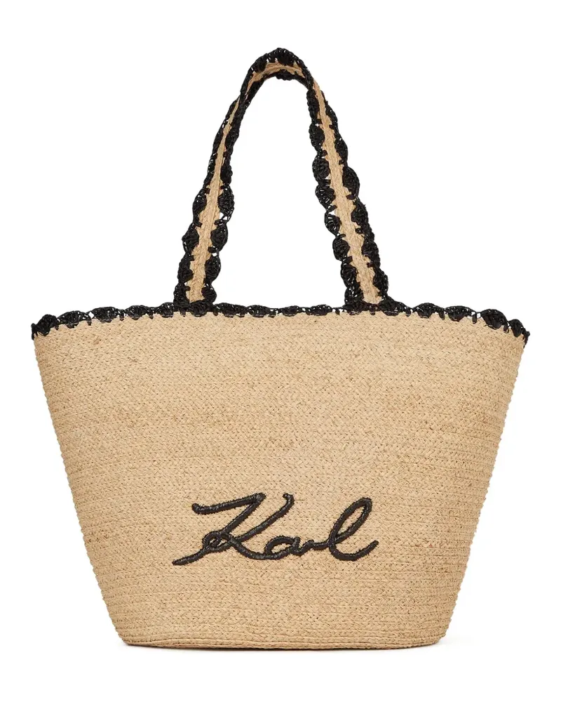 Karl Lagerfeld Signature Strandtasche - Nude Nude