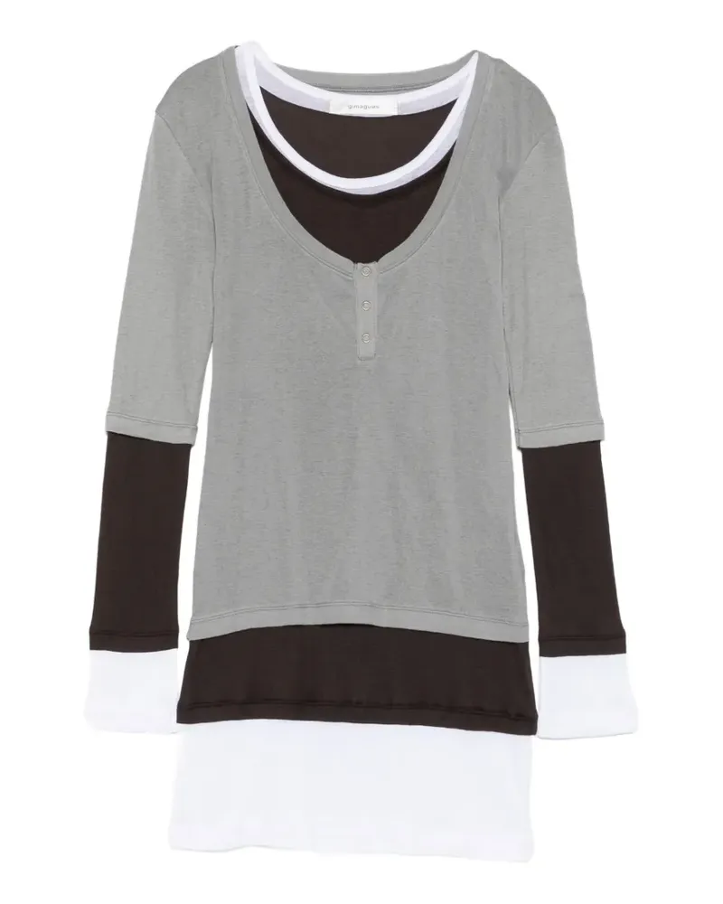 GIMAGUAS Gemma layered mini dress - Grau Grau
