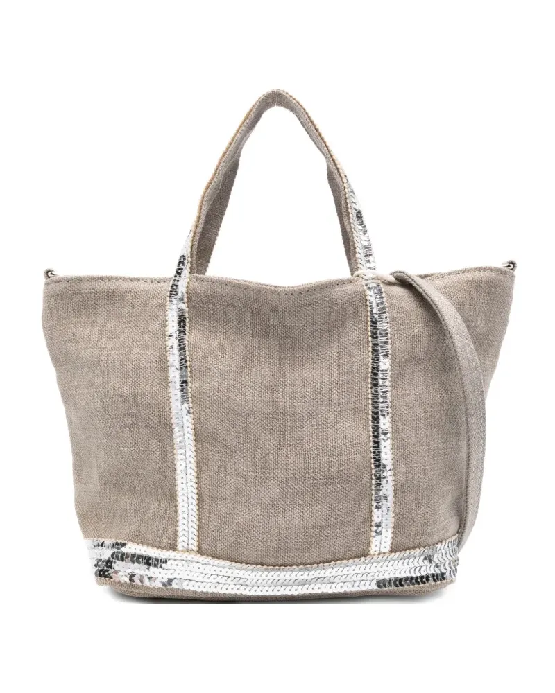 Vanessa Bruno XS Cabas Tote Bag mit Pailletten - Nude Nude