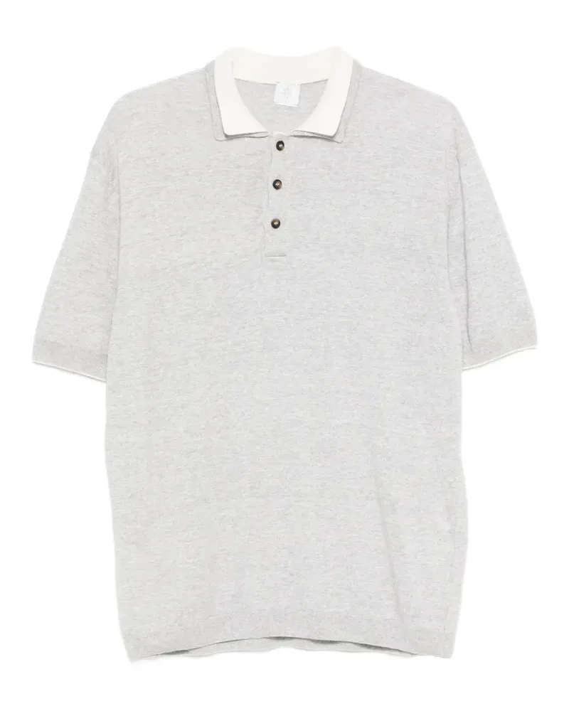 Eleventy Kurzärmeliges Poloshirt - Grau Grau